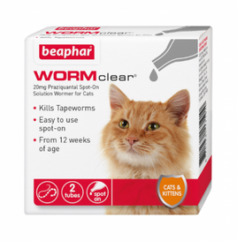 Beaphar - Wormclear Cat Spot-on - 2 Pipette