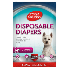 Simple Solution - Dog Disposable Diapers - Small - 12pk
