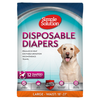 Simple Solution - Dog Disposable Diapers - Large - 12pk