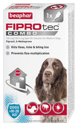 Beaphar - FIPROtec Spot on COMBO - Medium (10-20kg) Dog - 1 Pip