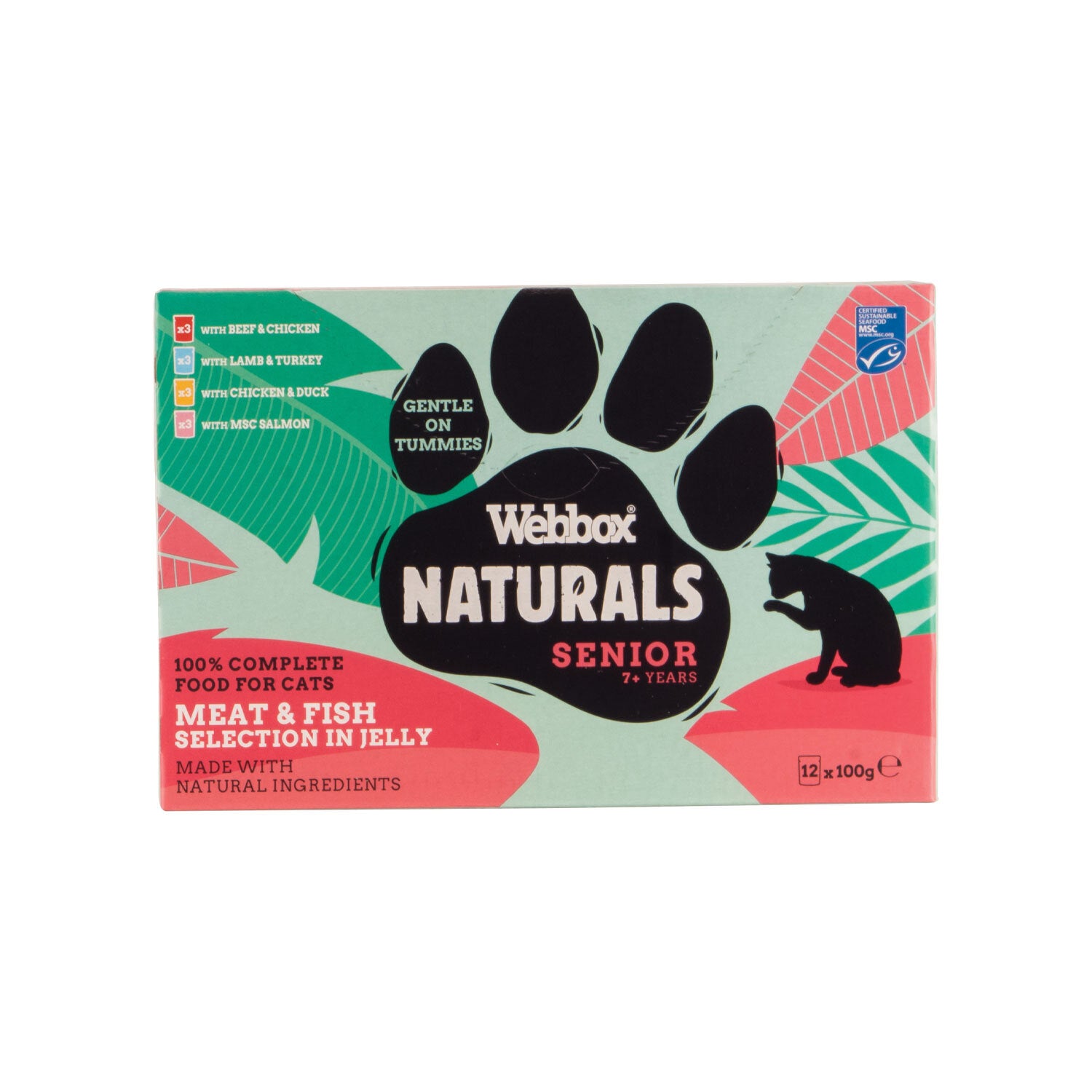 Webbox Natural Cat Food Pouches For 7+Senior Cats 100g pouch