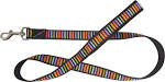Hem & Boo - Nylon Padded Dog Lead - Multi Colour Block (25mm x 120cm)