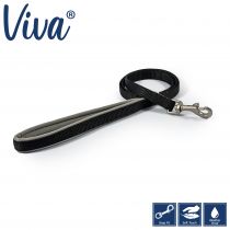 Ancol - Viva Nylon Padded Snap Lead - Black - 100cm x 12mm (Max 20kg)