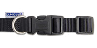 Ancol - Viva Nylon Adjustable Collar - Black - Small (20-30cm)