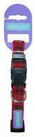Hem & Boo - Adjustable Collar - Tartan Red - Medium 3/4” x 14-18” (1.9 x 35-45cm)

