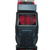 Hem & Boo - Adjustable Collar - Tartan Red - Medium 3/4” x 14-18” (1.9 x 35-45cm)
