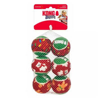 KONG - Xmas SqueakAir Balls - 6 pack - Small