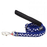 Red Dingo - Navy/White Spot Dog Lead - Medium
