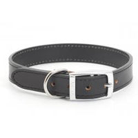 Ancol - Classic Leather Collar - Black - 24"