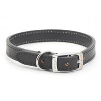 Ancol - Classic Leather Collar - Black - 14" (Size 2)
