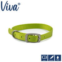 Ancol - Viva Poly Weave Buckle Dog Collar - Lime (Hi vis) - 39-48cm (Size 5)