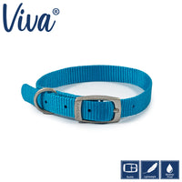 Ancol - Viva Poly Weave Buckle Dog Collar - Blue - 39-48cm (Size 5)