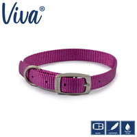 Ancol - Viva Poly Weave Buckle Dog Collar - Purple - 35-43cm (Size 4)