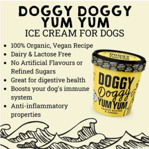 Doggy Doggy Yum Yum - Organic, Vegan Iced Treat for Dogs - Peanut Butter & Banana - 120ml -