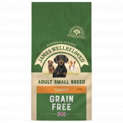 James Wellbeloved - Small Breed Adult Dog Food - Turkey Grain Free - 1.5kg
