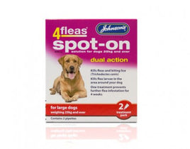 Johnson's - 4Fleas - Spot On Dual Action - Large Dog (25kg+) - 2 Treatments