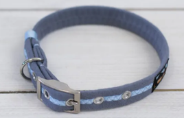 Oscar & Hooch - Dog Collar - Sky Blue - Large