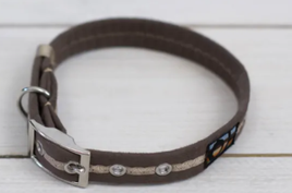 Oscar & Hooch - Dog Collar - Cafe Noir Brown - Medium