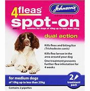 Johnson's - 4Fleas Spot On For Medium Dogs (10kg - 25kg) - 2 Treatment Pack