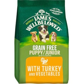 James Wellbeloved - Puppy Dry Food - Turkey Grain Free - 1.5kg