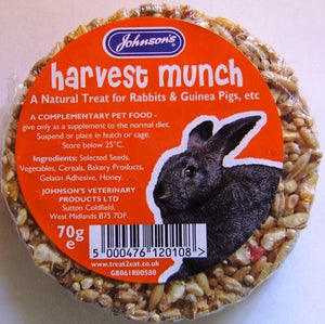 Johnsons - Harvest Munch - Rabbit / Guinea Pig Treat - 70g