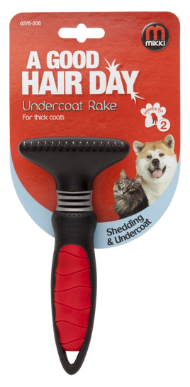 Mikki - A Good Hair Day -  Easy Grooming Undercoat Rake (for Thick Coats)