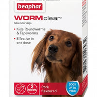 Beaphar - Wormclear Dog Tablets Up to 20kg - 2pk