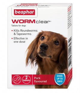 Beaphar - Wormclear Dog Tablets Up to 20kg - 2pk