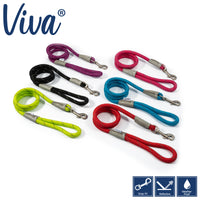 Ancol - Viva Nylon Reflective Rope Snap Lead - Pink - 107cm x 12mm (max 50kg)