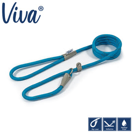 Ancol - Viva Reflective Nylon Rope Slip Lead - Blue - 120cm X 10mm (max 30kg)