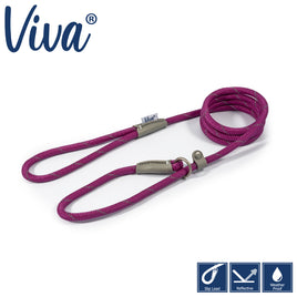 Ancol - Viva Reflective Nylon Rope Slip Lead - Purple - 1.5m X 8mm (max 20kg)