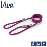 Ancol - Viva Nylon Reflective Rope Slip Lead - Purple - 120cm x 12mm (max 50kg)