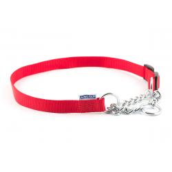 Ancol - Nylon Check Chain - Red - Size 5-9 (28")