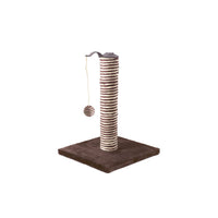 Ancol - Premo Deluxe Scratch Post With Toy - Chocolate - 29 x 40cm