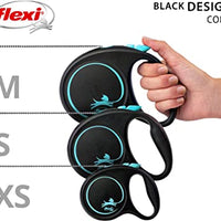 Flexi - Black Design Cord 5m Lead - Small - Black/Blue