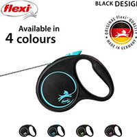 Flexi - Black Design Cord 5m Lead - Small - Black/Blue