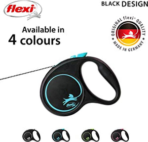 Flexi - Black Design Cord 5m Lead - Small - Black/Blue