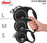 Flexi - Black Design Tape 5m Lead - Small - Black/Pink