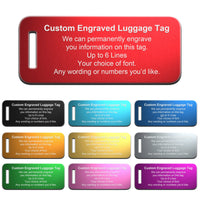 Custom Engraved Pet Tag - Luggage Tag