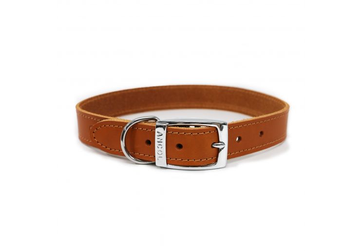 Ancol - Classic Leather Collar - Tan - (24