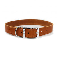 Ancol - Classic Leather Collar - Tan - (16")