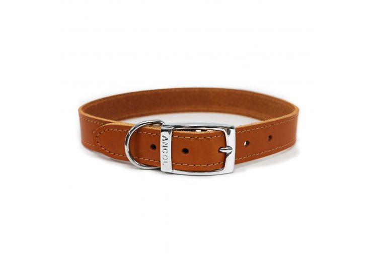 Ancol - Classic Leather Collar - Tan - (16
