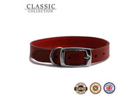 Ancol - Classic Leather Collar - Red - 12"