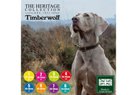 Ancol - Timberwolf Leather Collar - Green - Size 4 (35-43cm)