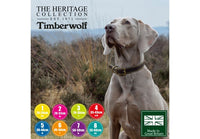 Ancol - Timberwolf Leather Collar - Blue - Size 7 (50-59cm)
