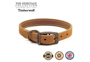 Ancol - Timberwolf Leather Collar - Pink - Size 5 (39-48cm)