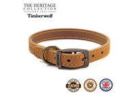 Ancol - Timberwolf Leather Collar - Blue - Size 7 (50-59cm)