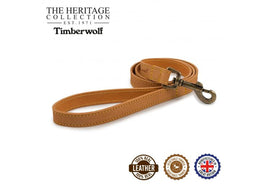 Ancol - Timberwolf Leather Lead - Mustard - 100x1.9cm