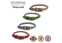 Ancol - Timberwolf Round Leather Collar - Raspberry - Size 3 (28-36cm)