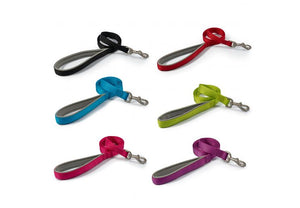 Ancol - Padded Nylon Lead - Black - 1.2 x 100cm (20kg)